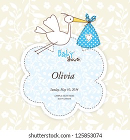 Baby shower card with copy space