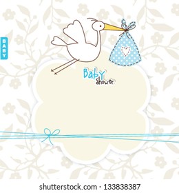 Baby shower card with copy space