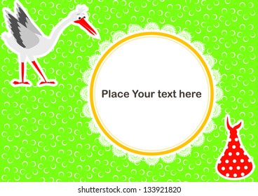 Baby shower card with copy space