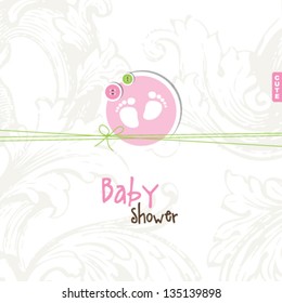 Baby shower card with copy space