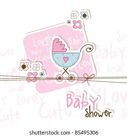 Baby shower card with copy space