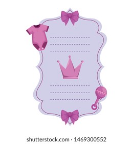 baby shower card with crown