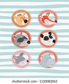 baby shower card with cute animals
