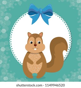 baby shower card with cute chipmunk