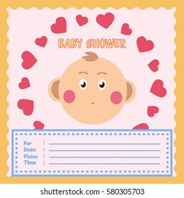Baby shower card design template