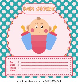 Baby shower card design template