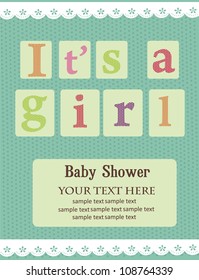 baby shower card design. vector illustration