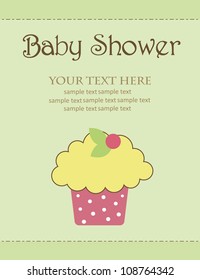 baby shower card design. vector illustration