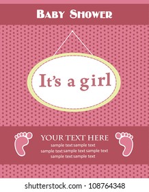 baby shower card design. vector illustration