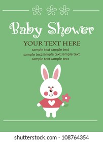 baby shower card design. vector illustration