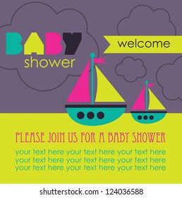 baby shower card design. vector illustration