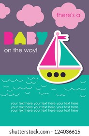 baby shower card design. vector illustration