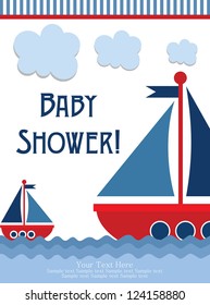 baby shower card design. vector illustration