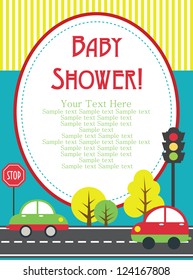 baby shower card design. vector illustration
