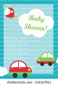 baby shower card design. vector illustration