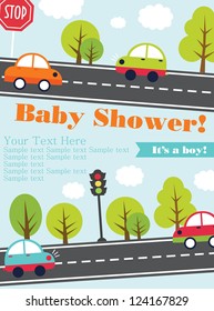 baby shower card design. vector illustration