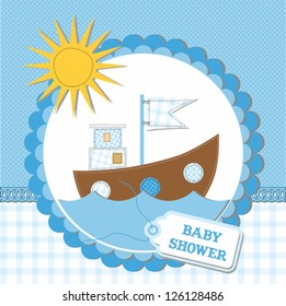 Baby shower card design. vector illustration