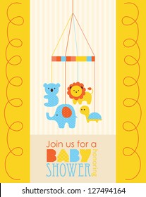 baby shower card design. vector illustration