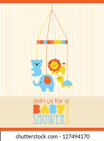 baby shower card design. vector illustration