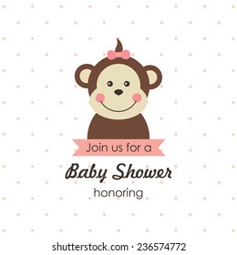 baby shower card design. vector illustration