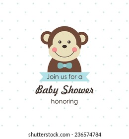 baby shower card design. vector illustration