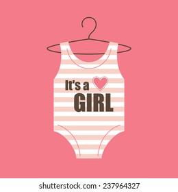 baby shower card design. vector illustration