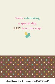 baby shower card design. vector illustration