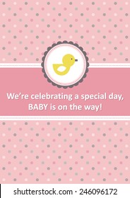 baby shower card design. vector illustration