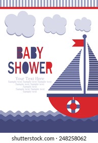 baby shower card design. vector illustration