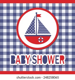 baby shower card design. vector illustration