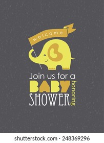 baby shower card design. vector illustration