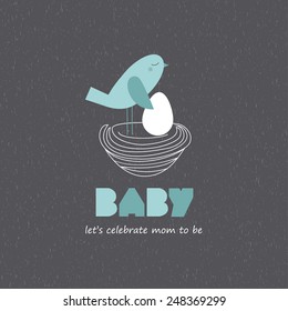 baby shower card design. vector illustration