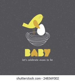 baby shower card design. vector illustration