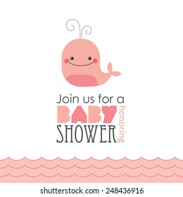 baby shower card design. vector illustration
