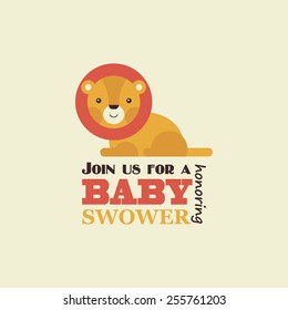 baby shower card design. vector illustration