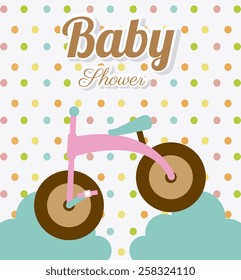 Baby shower card design, vector illustration.