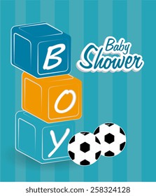 Baby shower card design, vector illustration.