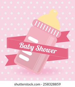 Baby shower card design, vector illustration.