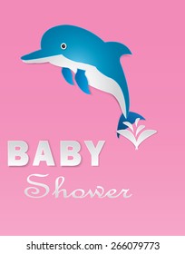baby shower card design. vector illustration