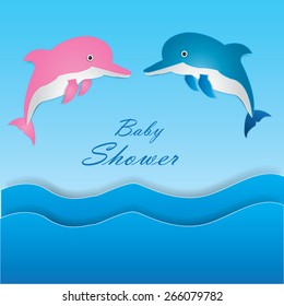 baby shower card design. vector illustration