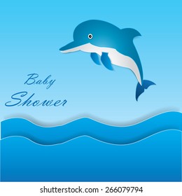 baby shower card design. vector illustration