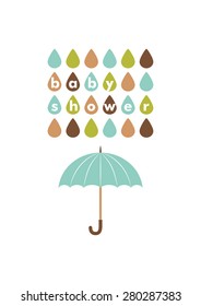 baby shower card design. vector illustration