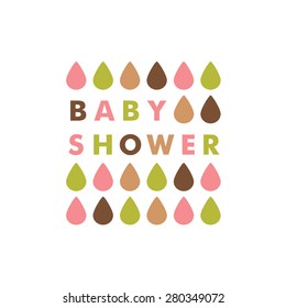 baby shower card design. vector illustration