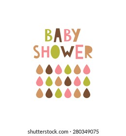 baby shower card design. vector illustration