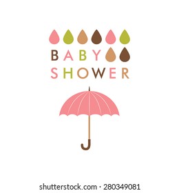 baby shower card design. vector illustration