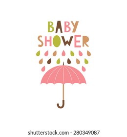 baby shower card design. vector illustration