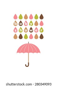 baby shower card design. vector illustration