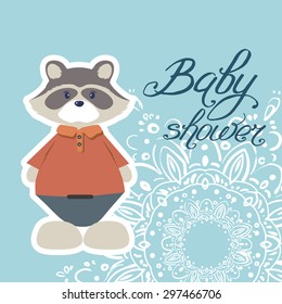 baby shower card design. vector illustration
