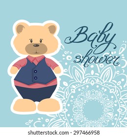 baby shower card design. vector illustration