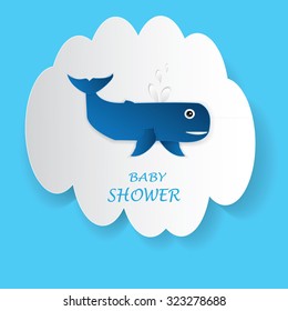 baby shower card design. vector illustration